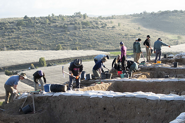 ACU students at Lachish archaeological digsite in Israel