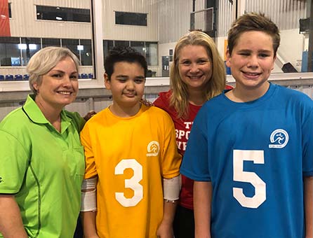 Left to right ACU's Dr Melissa Cain with her son Mikhail and USQ's Melissa Fanshawe with her son